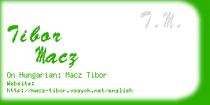 tibor macz business card